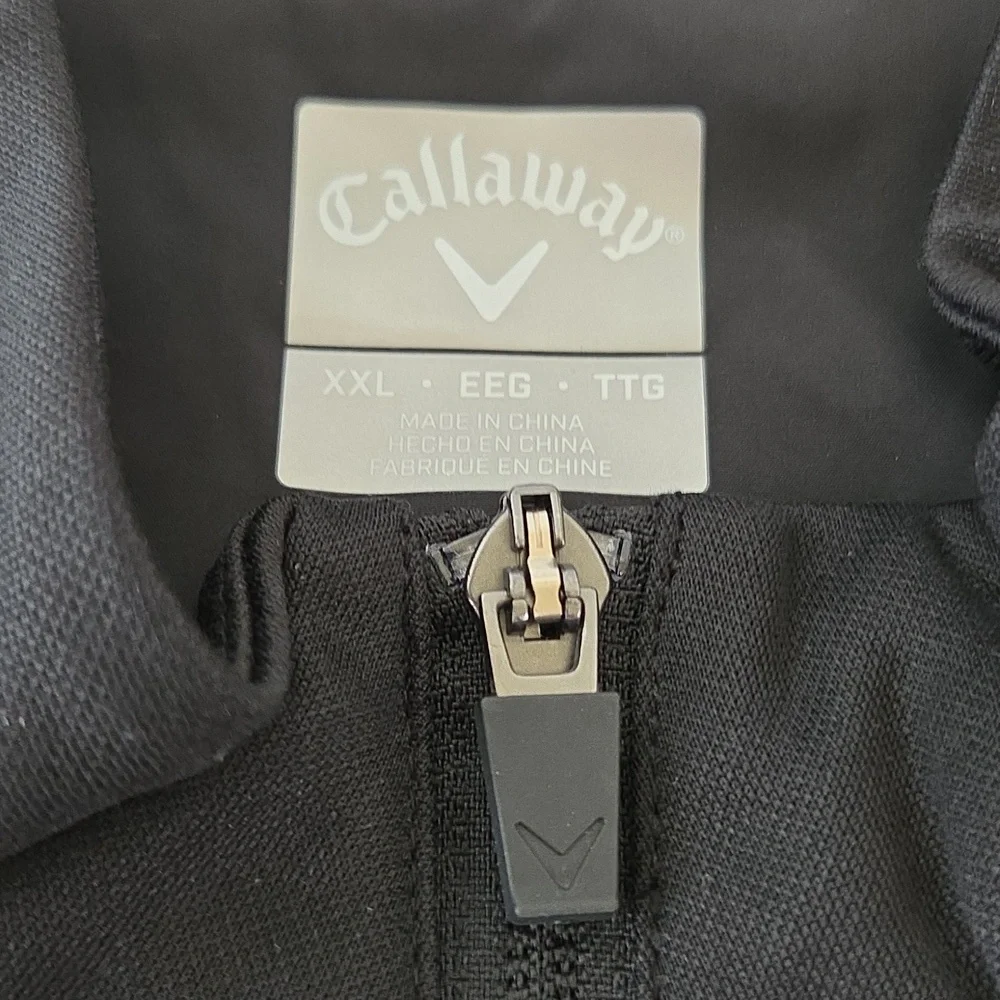 Callaway Men's XXL Quilted Black Puffer Vest Golf Performance Wear